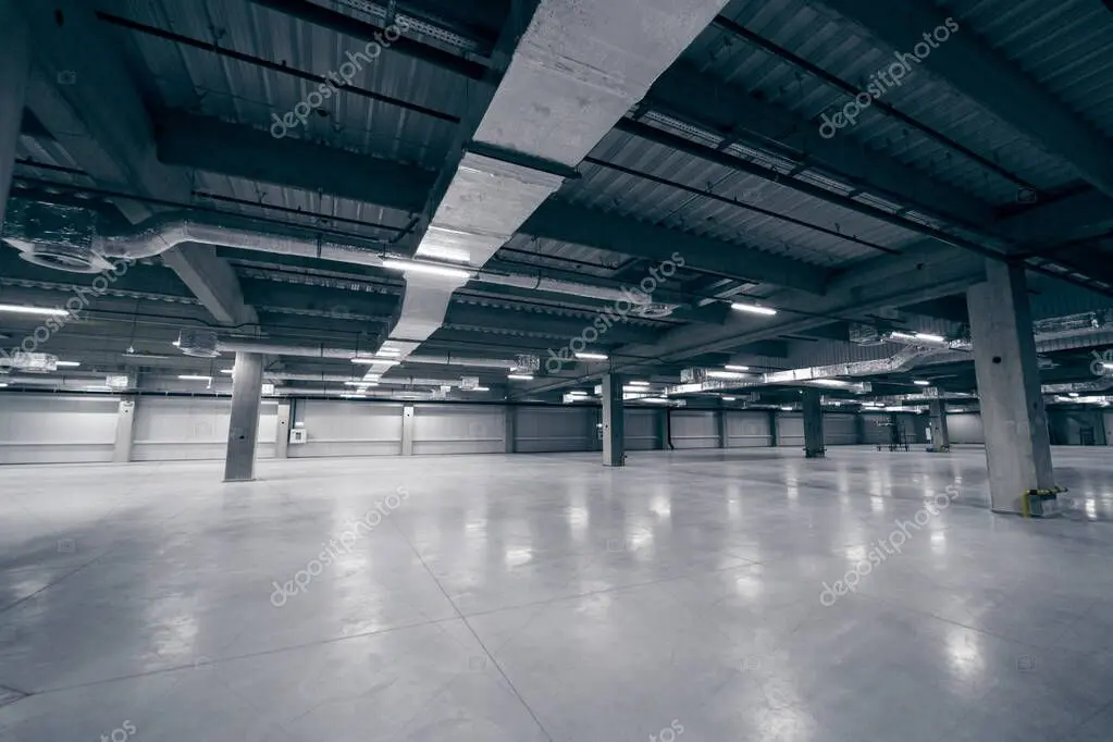 Industrial facility with controlled lighting and equipment